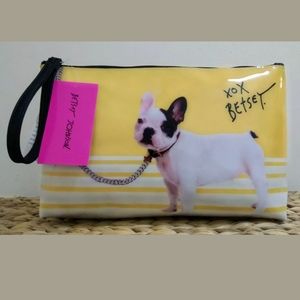Betsey Johnson Reverse Print Wristlet French Bull